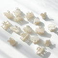 MIO Wholesale Customized Slip Pearl Hair Claw Clips Small Size Plastic Hair Grip Accessories for Women