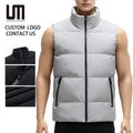 Custom Logo Men Autumn/Winter Waistcoat Jacket - Lightweight Sleeveless Stand Collar Vest (Trending & Business & Daily Wear)