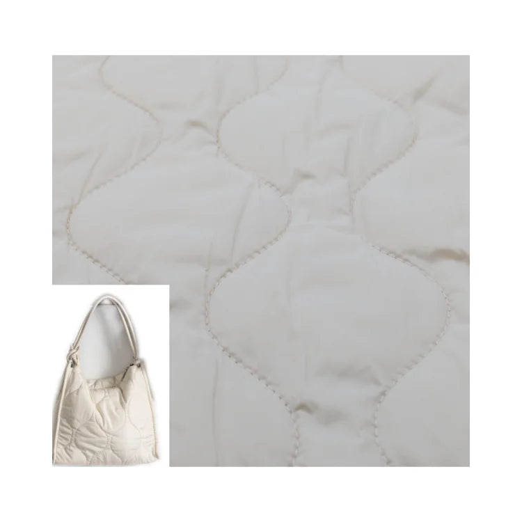 Best Selling Sustinable Windproof 400T Nylon Double Side 2.5*8CM Calabash Quilted Fabric for Puffy Bags