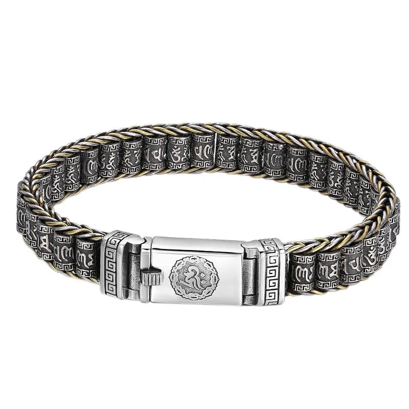 JOYFFO 925 Sterling Silver Simple Creative Feng Shui Bracelet Fortune Protection Bangle Wealth Fashion Beaded Bracelets
