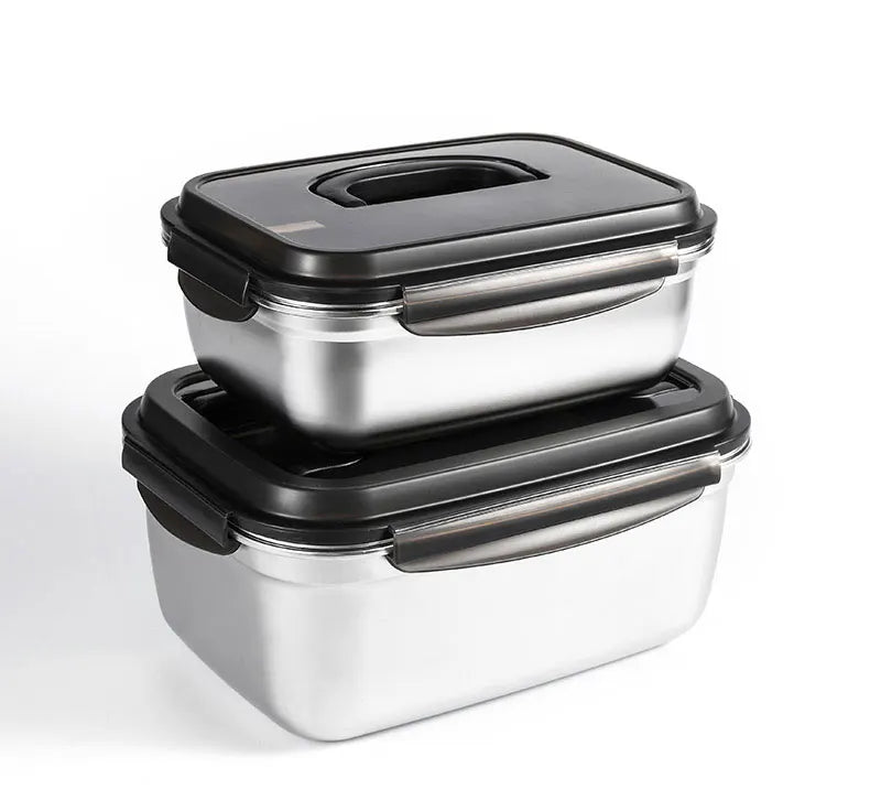 Luxury Clear Glass Kitchen Canisters Metal Bamboo Lids Customizable Food Storage Container for Home Christmas Party Valentine's