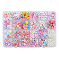 Acrylic Handmade 24 Grids Beaded Around Educational DIY Beads Girls Children Toys for Bracelet Jewelry Making Necklace Beads Kit