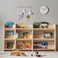 Floor Standing Three-Layer Wood Modern Children's Bookcase Multifunctional Detachable Design Bedroom Living Room Storage
