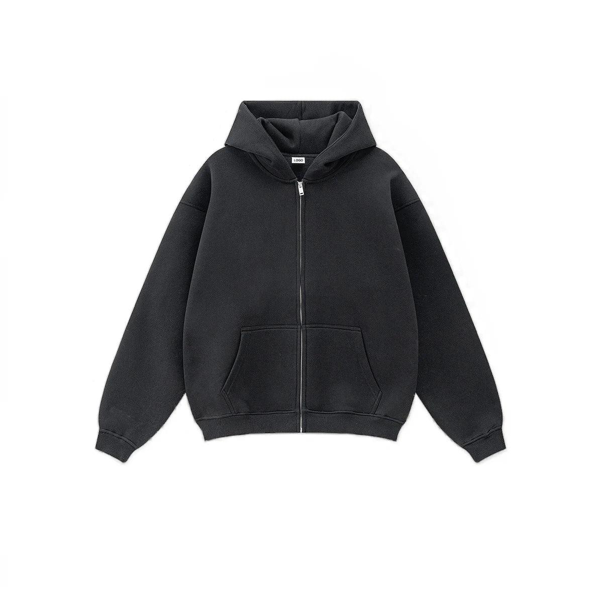 Custom LOGO Zip Oversize Sweatsuits Men 500 600 Gsm Heavyweight French Terry Zip up Jacket Tracksuit Hoodie and Sweatpants Set