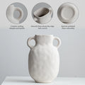 Elegant Decorative Frosted Matte White Vase Modern Ceramic Table Decorative Home Office White Vase for Dried Flowers