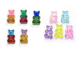 Gummy Bear Charms Resin Cabochons Glitter Gummy Candy Necklace Keychain Pendant DIY Making Accessories