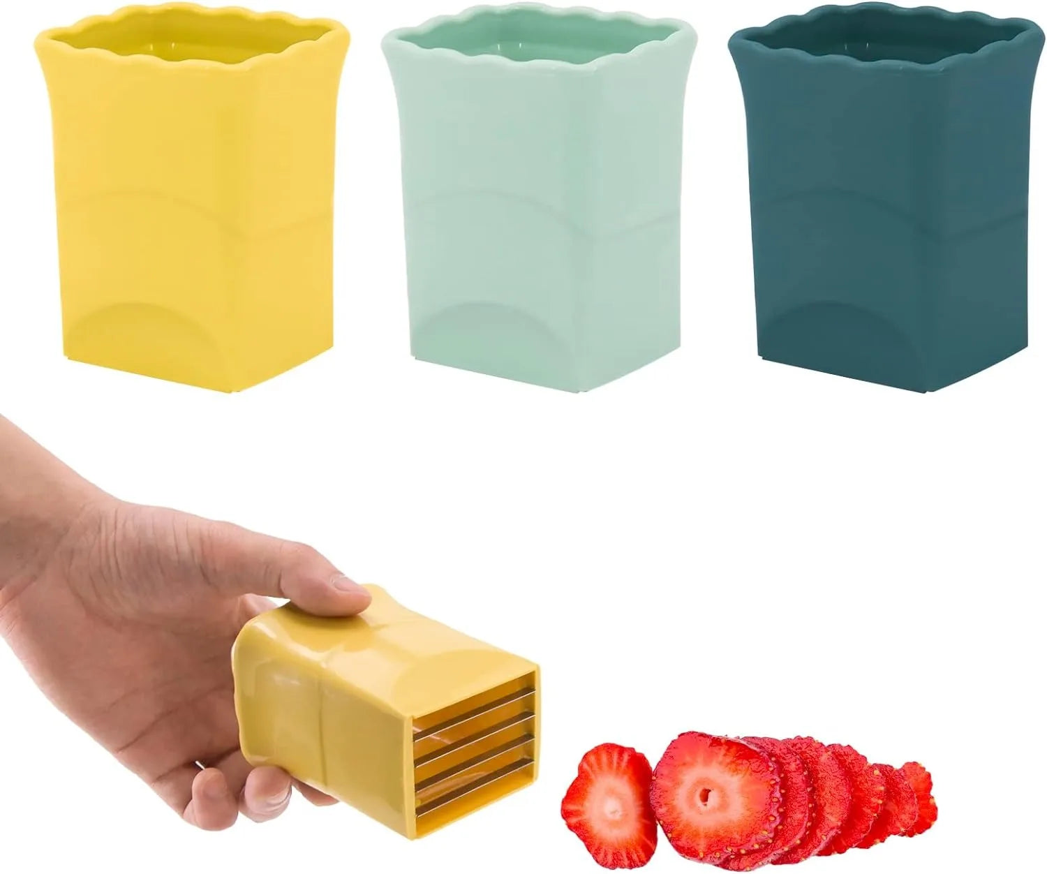 Strawberry Fruit Platter Slicer Banana Press Stainless Steel Fruit Cutter Creative Kitchen Gadgets Cut the Fruit Platter