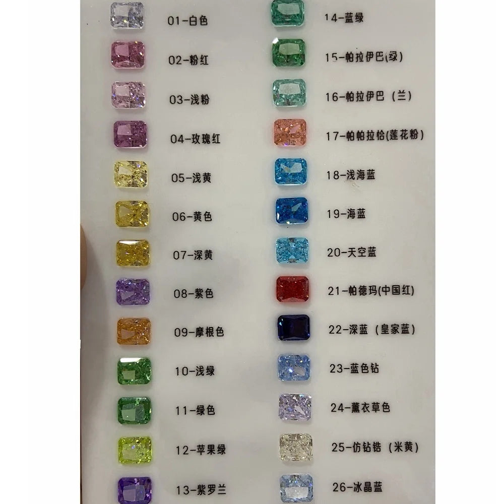 HQ GEMS New Products Hand Make Zircon Gemstone 10x12mm Radiant Octagon Shape Iced Crushed Cut Cubic Zirconia Stone