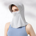 For XTJ119 Silk Breathable Comfortable Quick Dry Sun Resistant Big Brim Sports Suntan Mask Hat for Outdoor Fishing