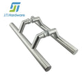 Stainless Steel 304 DPH 206 Circular Back to Back Ladder H Type Offset Tubular Pull Handle