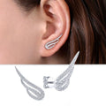 CAOSHI Fashion Jewelry Silver Plated 4A Zircon Micro Paved Romantic Wedding Angle Wings Stud Earrings for Women