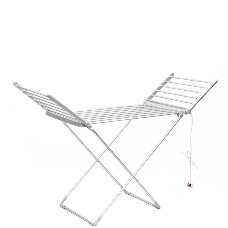 X-Shaped Electric Heating Aluminum Alloy Folding Clothes Hanger Constant Temperature Floor Tool for Dryer Use