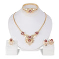 Elegant Jewelry Set for Women Clear Cubic Zirconia Crystal Drop Earrings Ring Bracelet and Necklace Bridal Jewelry Sets