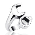 SS8-021R Steel Soldier 316l Stainless Steel Adjustable Zircon Ring Spanner Wrench Ring