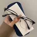 Fashion Custom Logo Anti Blue Light Lens Square Eye Glasses Frames Black Glasses for Men