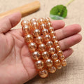 Glass Crystal Stone Power Bracelet champagne Handmade Coloured Glaze Beads Jewelry Beaded Wholesale