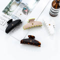 Qianjin Hot Selling French Geometric Design Metal Letter B Acetate Fiber Hair Accessories Claw Hair Claws