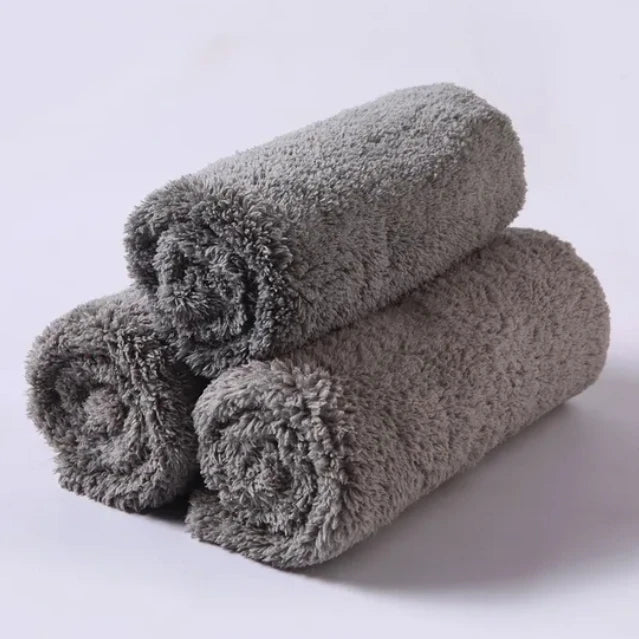 Car Drying Wash Detailing Buffing Polishing Towel with Plush Edgeless Microfiber Cloth 500 GSM  16X16 Inch Microfiber Towels