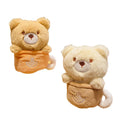 Cartoon Stuffed Soft Pendant Teacup Bear Keyholder Backpack Car Keyfob for Girl Kids Couple Gift Cute Plush Coffee Bear Keychain