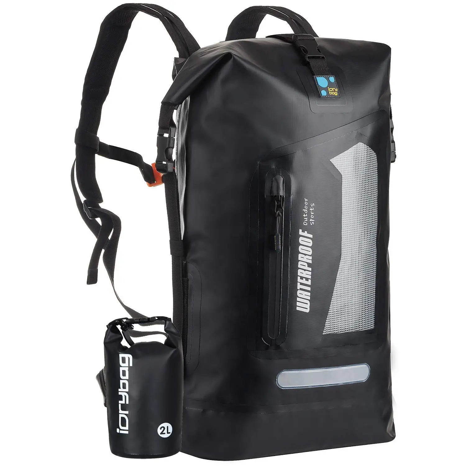 500D PVC Waterproof Dry Bag Backpack Lightweight Fashionable Design for Outdoor Activities for Travelling Mountaineering Boating