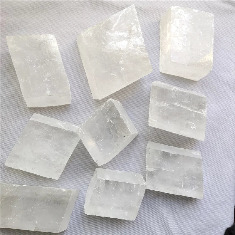 Wholesale Natural Raw Rough Crystal Gemstone Clear Calcite Iceland Spar