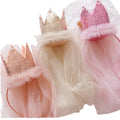 Songmay New Children's Sequins Big Crown Sparkling Headdress Birthday Party Headband Hair Accessories Kids 3 Colors Polyester