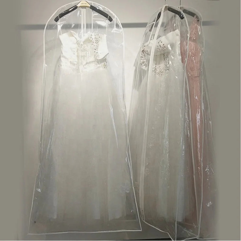 Wholesale Custom Printed logo Pvc Garment Bag for Wedding Dress Dustproof Bag