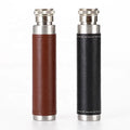 Wholesale 1oz Mini  Stainless Steel Liquor Tube Flagon Hip Flask With Leather Wrap for Travel Gift