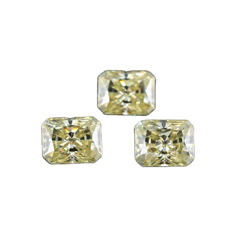 Wholesale 1 Carat Beautiful Brilliant Cut Loose Moissanite Natural Original Yellow Color for Jewelry Making with GRA Certificate