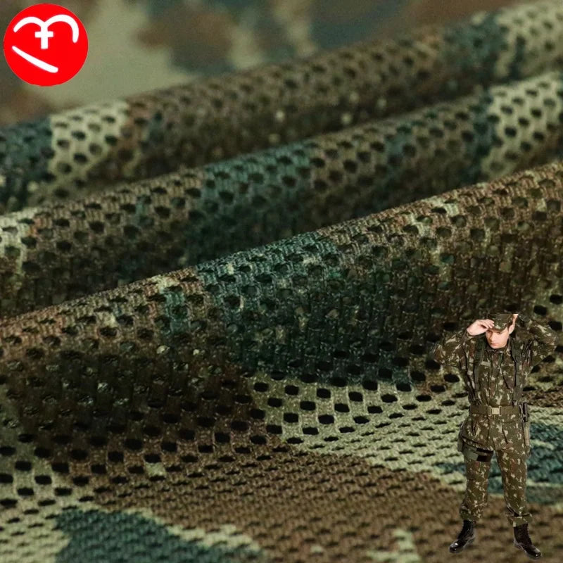 LIZARD Greek Lizard Camouflage 230GSM Thick Breathable Mesh Fabric Hard Feel Tropic Tactical Clothing Outdoor Vest Hat Fabric