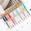 New Design Custom Laser logo Crystal Crown Diamond Ball Pen for Women