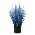 Factory Wholesale Blue Outdoor UV Resistant Artificial Grass Landscape Fake Onion Grass in Pot for Home & Garden Decoration