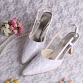 White Lace Women Bridal Shoes 2020