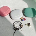 Silicone Earphone Data Cable Storage Box Mini Key Box Lipstick Mini Storage Bag Green Light Gray Red