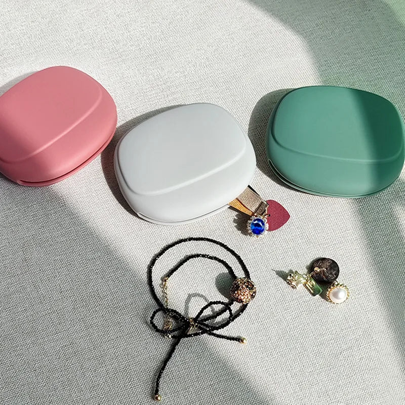 Silicone Earphone Data Cable Storage Box Mini Key Box Lipstick Mini Storage Bag Green Light Gray Red