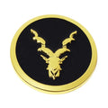 Custom Made 3d Plate Car Accessory Round Shape Embossed logo Auto Hardware Gold Emblems With Sticker