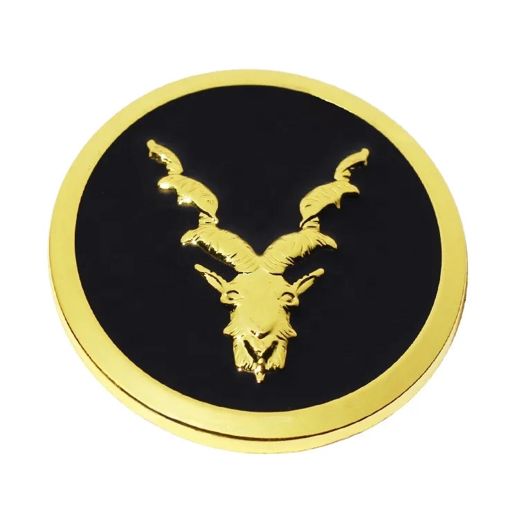Custom Made 3d Plate Car Accessory Round Shape Embossed logo Auto Hardware Gold Emblems With Sticker