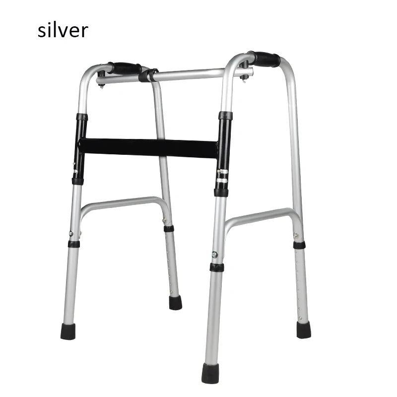 Patienten Elderly Disabled Standing Rollator Walker Four Feet Aluminum Lightweight Folding Rehabilitation Therapy Supplies 120kg