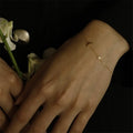Vintage S925 Girl Design Moon and Star Zircon Stone Bracelet