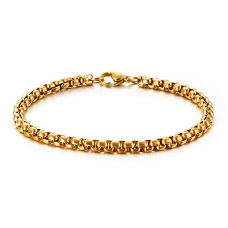 High Quality Personality Hypoallergenic Bracelets Jewelry Accessoriessquare Rolo Chain Bracelet for Men Gift Daily Wear