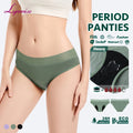 LYNMISS Women Bamboo Fabric OEKO-TEX 4 Layers Lace Period Panties Mid-waist Menstrual Period Panties