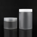 30ml 50ml 100ml 120ml 200ml 250ml 500ml Cosmetic Packaging Frosted clear Pet Plastic Cream Jar with Plastic Lid