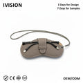 Wholesale Custom Logo Colorful PU Leather Sunglasses Pouch Soft Eye Glasses Case for Eyewear Storage Glasses Pouch