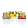 White Glass Cosmetic Packaging with Gold Aluminum Lid 1oz 2oz 30g 50g 100g Beautiful Glass Jar Luxury Eye Cream Jar MegaBDM