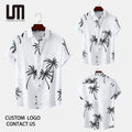Liu Ming Oem Men's Hawaiian Print Summer Casual Short Sleeve Shirt Breathable and Comfortable for Beach Vacation & Travel