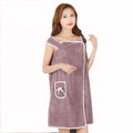 Household Soft and Skin-Friendly Microfiber Bathrobe Towels Wearable Beach and Spa Robes for Adults Women's Shower Dress