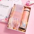 Wholesale 2026 New Trendy Plaid Scarf Vacuum Cup Mug with Rabbit Doll Gift Sets for Women Girlfriend Holiday Giveaways