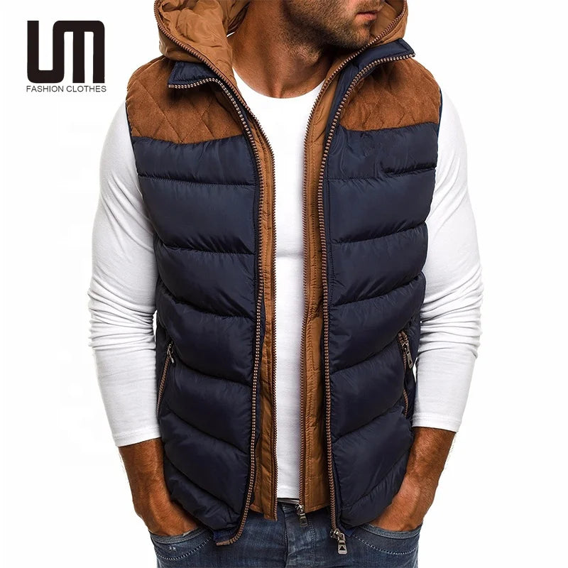 Liu Ming 2025 New Products Winter Men s Casual Windproof Sleeveless Warm Hooded Vest Jacket Plus Size Waistcoats