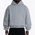 Hoodie Manufacturer Custom Logo Unisex Stand Collar Short Heavyweight 100% Cotton Pocket Breathable Blank Oversized Winter Solid