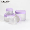 In Stock 1oz 30g PETG Luxury Plastic Cosmetic Container Frost Cream Jar with Purple Lids for Acrylic Powder Containers
